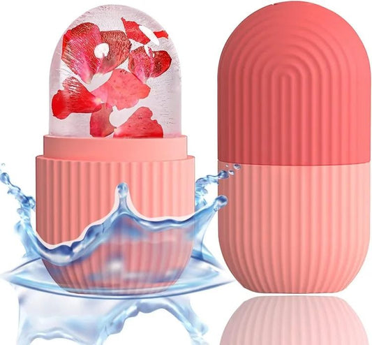 Silicon Ice Roller Massager for Face, Neck & Eyes | Cryotherapy Massager for Collagen Boost, Skin Toning, Dark Circles & Puffiness Reduction