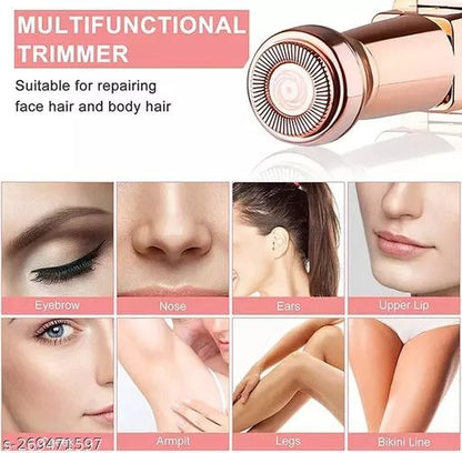 Rechargeable 2 in 1 Hair Remover Trimmer For Women, Electric Flawless Facial Machine Razor, Painless