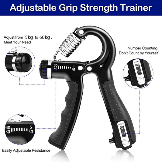 Adjustable Hand Gripper - Power Exerciser -Forearm Wrist Strengthener Gripper